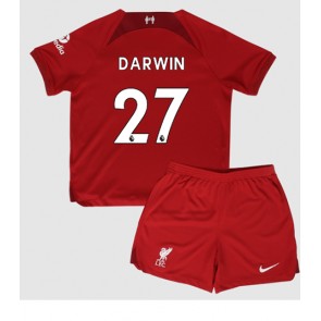 Liverpool Darwin Nunez #27 babykläder Hemmatröja barn 2022-23 Korta ärmar (+ Korta byxor)
